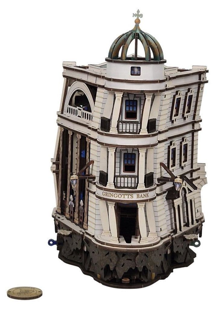 Harry Potter, 3D dřevěná puzzle, banka Gringotts, kuličková Obrázek produktu 