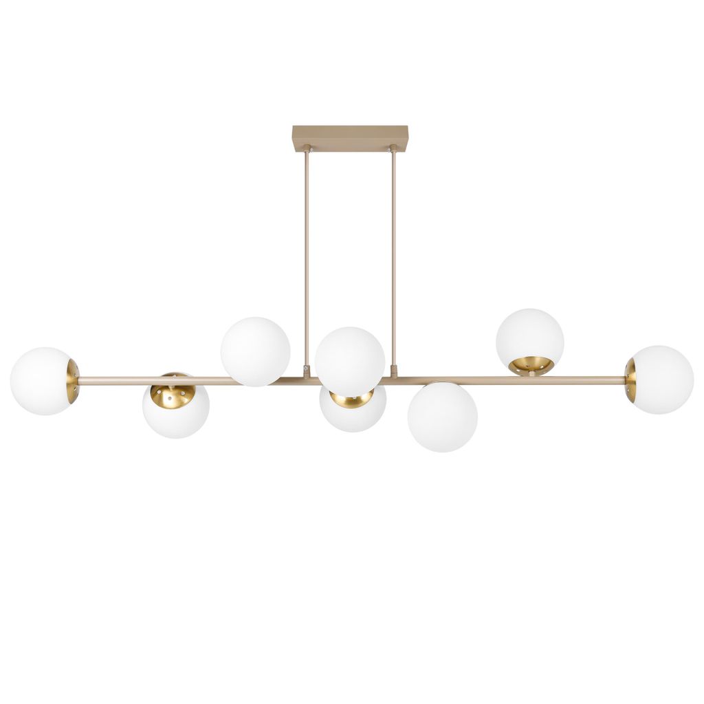 MasterLED Pendelleuchte 8-flammig E27 Beige Gold für Produktbild 