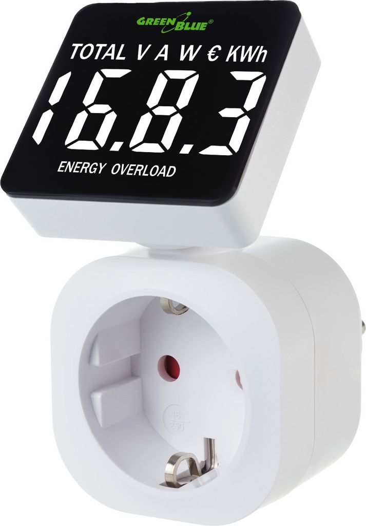 GreenBlue merač energie, počítadlo wattov, 16A, max. 3680W, Obrázok produktu 