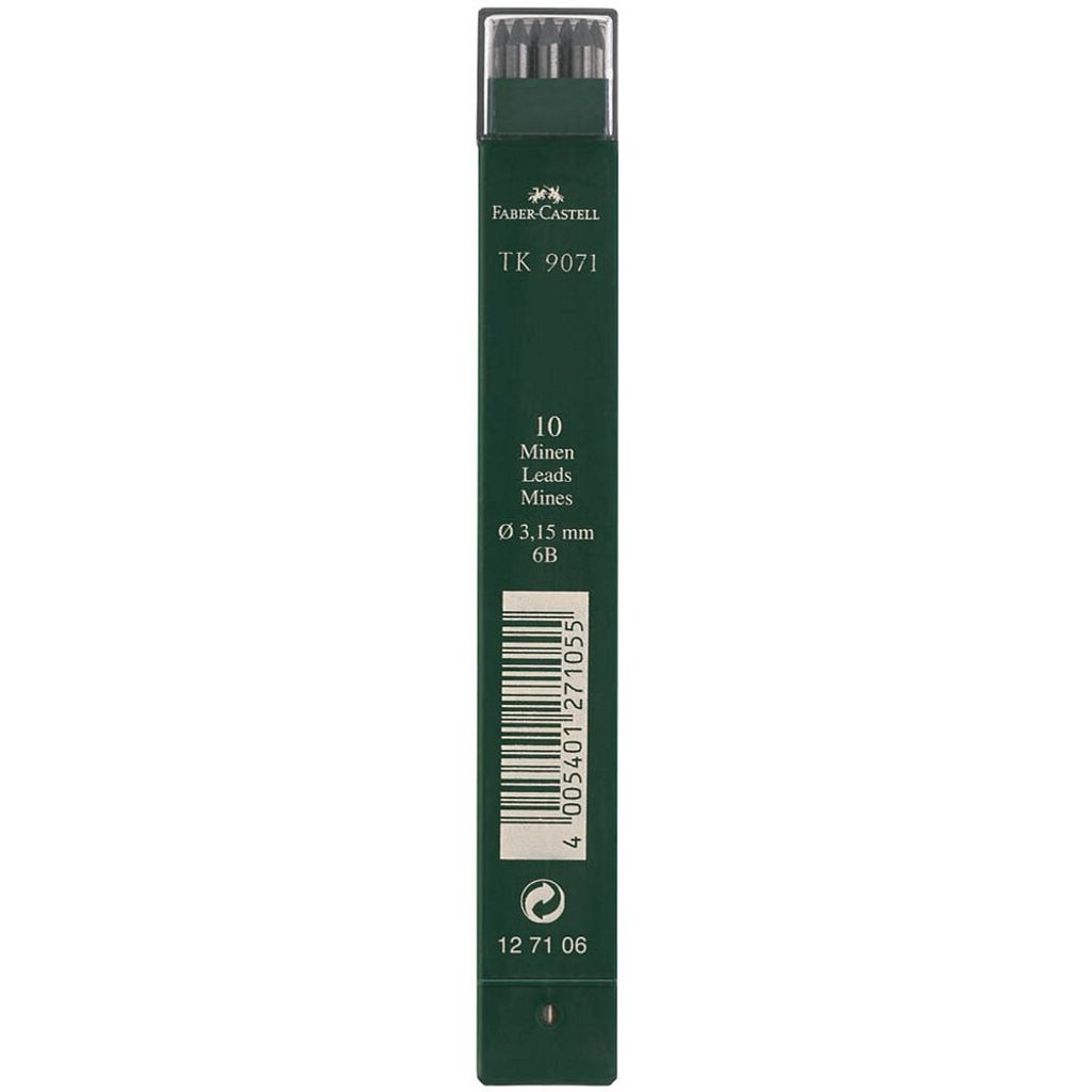 FABER-CASTELL TK-Minen 9071, tiefschwarz, Härtegrad: 6B