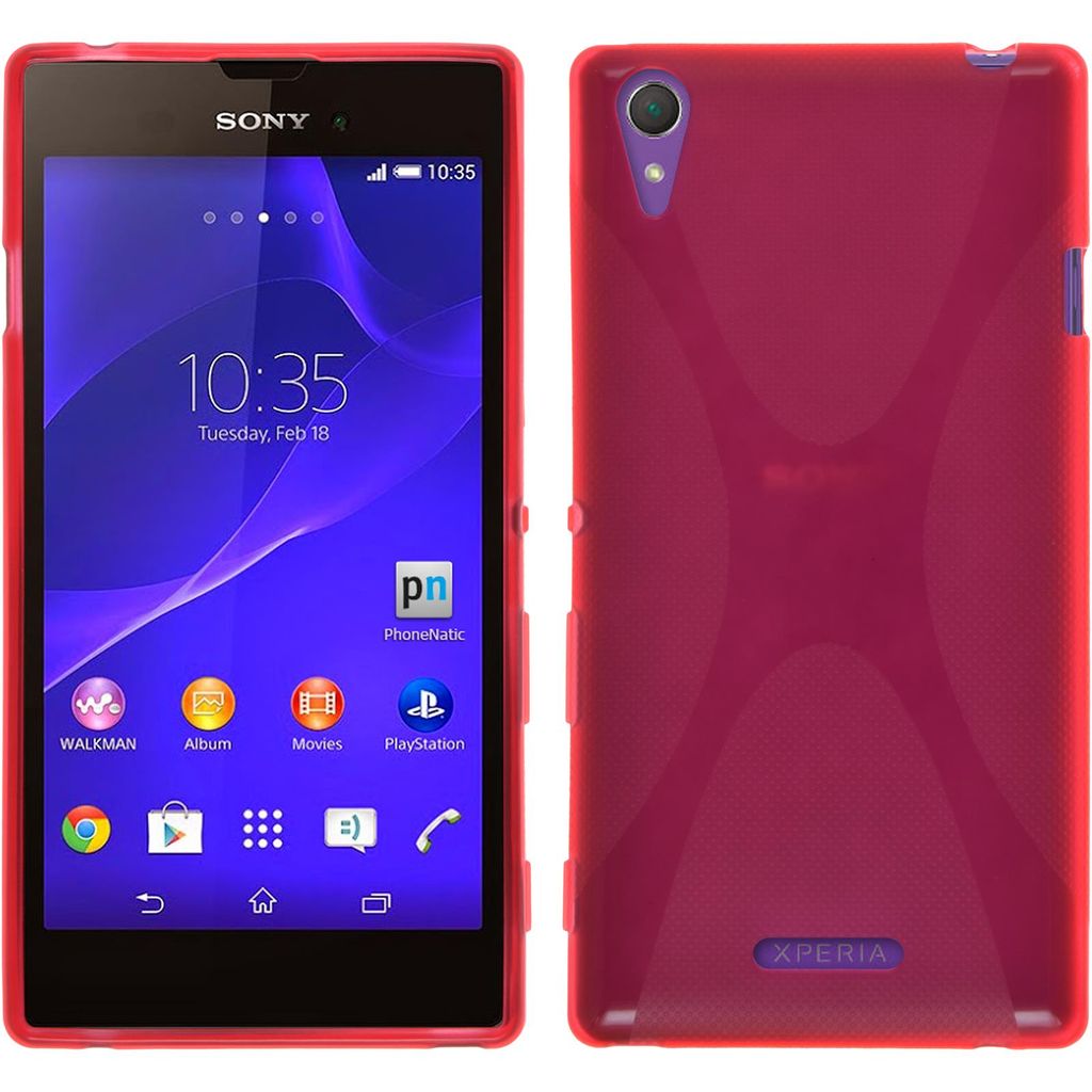 PhoneNatic Case kompatibel mit Sony Xperia T3 - rot Silikon Produktbild 