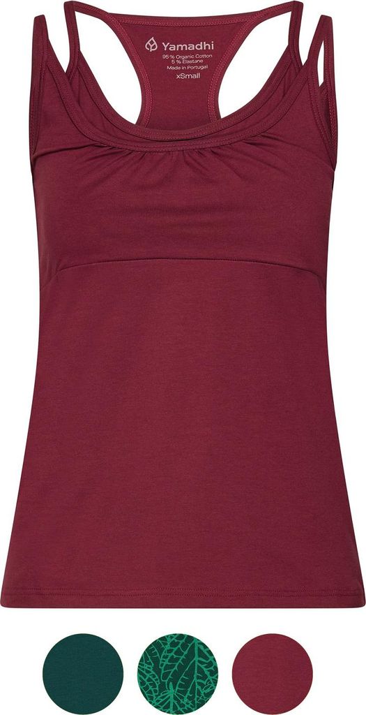 Yamadhi Yoga Racerback Top, weinrot S