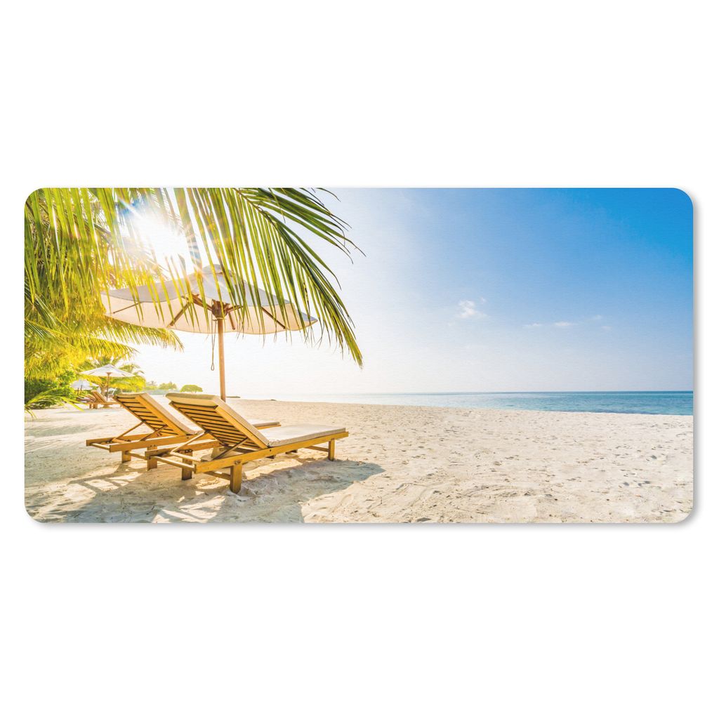 MuchoWow® Mauspad Mousepad Strandkorb - Palme - Luft 60x30 Produktbild 