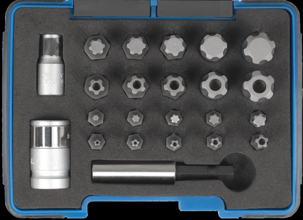 Jeu d'embouts T-Plus SW-Stahl pour vissage automobile T10 à T60