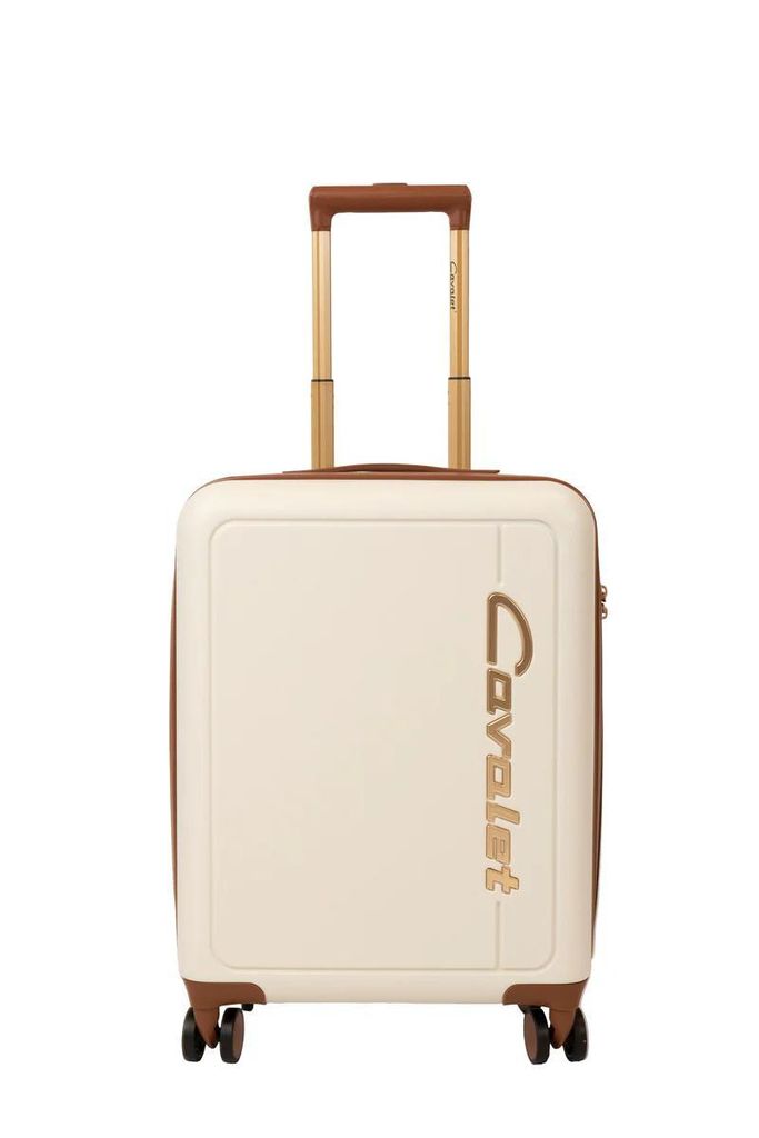 Koffer Creme-Weiß 55 cm, Handgepäck Hartschalenkoffer Trolley Cavalet - Bowatex