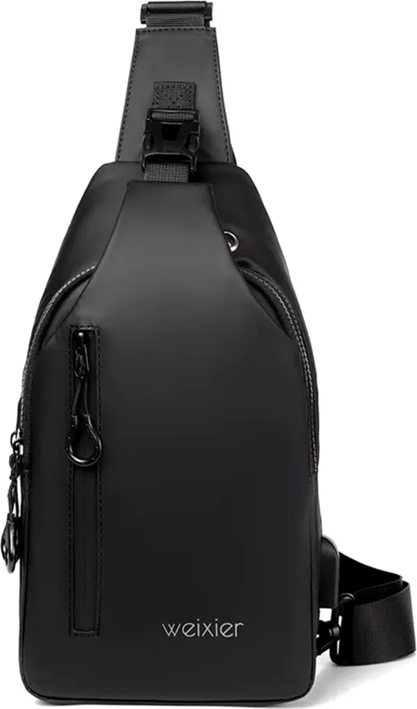 Sac Banane WEIXIER Spencer Noir KP35644 - Sacoche de Taille pour Homme