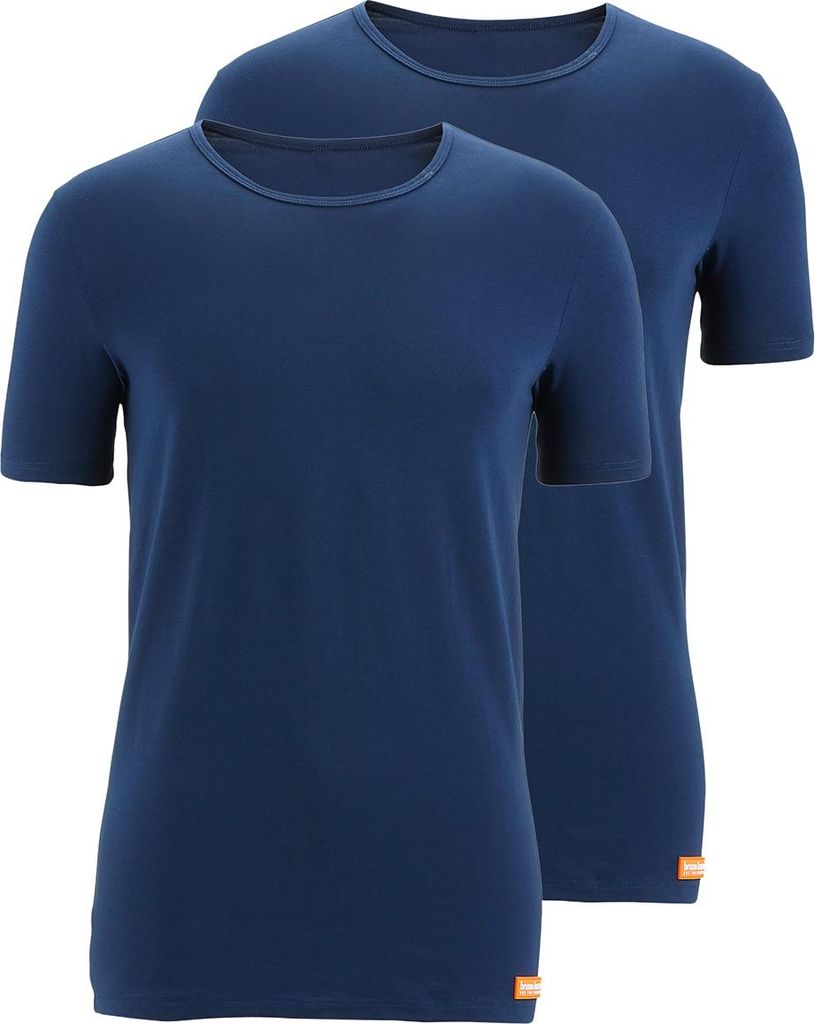 Bruno Banani 2er Pack WARM UP Unterhemd / Shirt Kurzarm T-Shirt für jeden Anlass, Perfekte Passform, Mit klassischem Rundhalsausschnitt