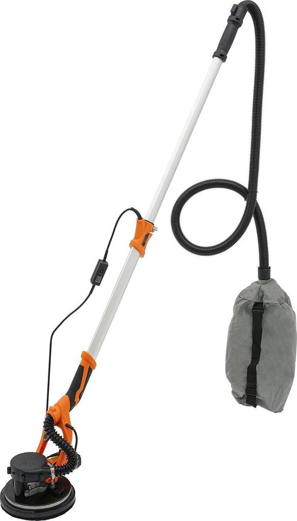 Trockenbauschleifer - Teleskop elektrisch - Ausziehbar 1,2–2,2 m - 255 mm Scheibe - Stufen 6, 1800 U/min - Kopf 0–90° - Staubabsaugung - 4 m K...