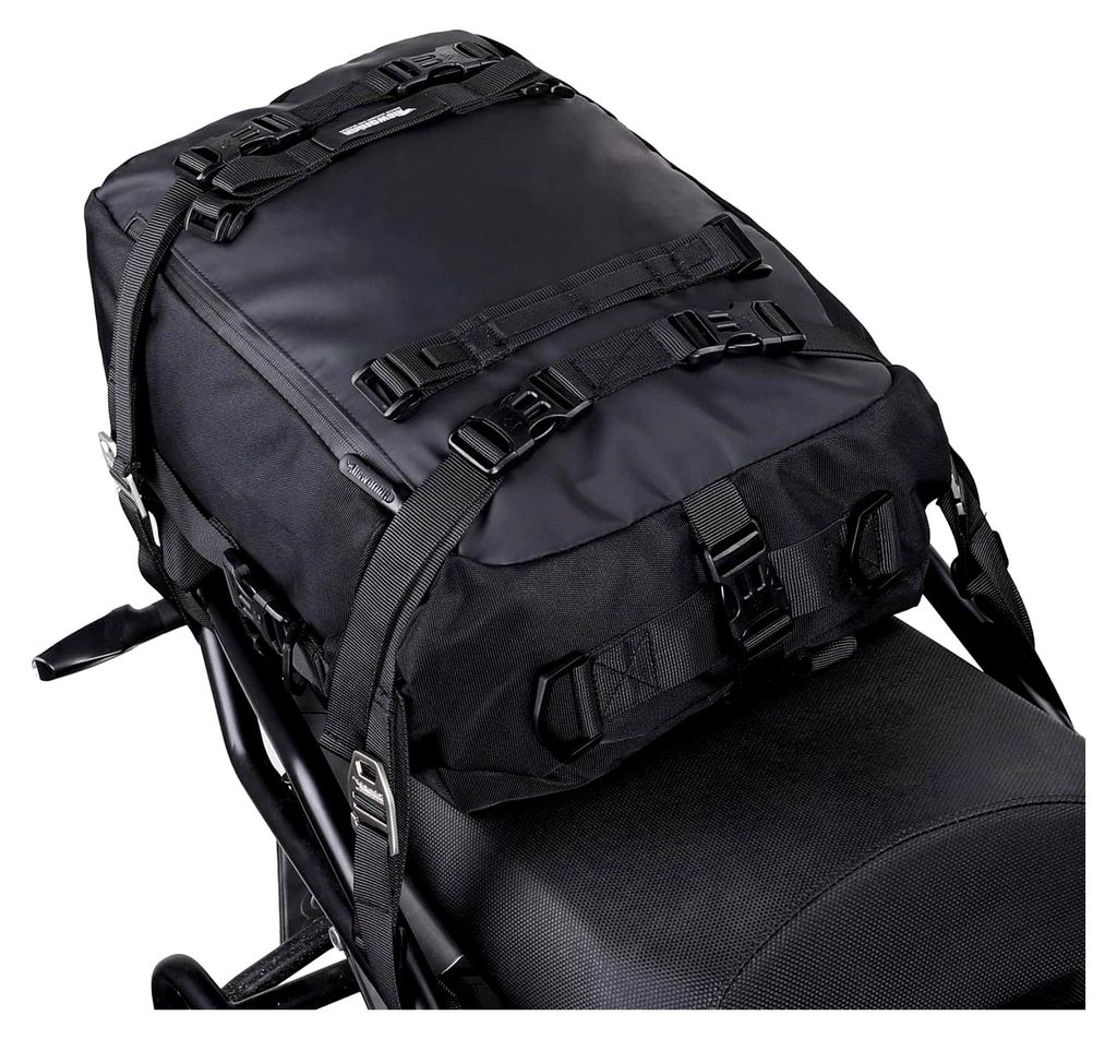 Multifunktionale Motorradtasche 10/20/30L Pannier Satteltaschen Gepäckträgertaschen Hecktasche Hinterradtasche, Schwarz-20L