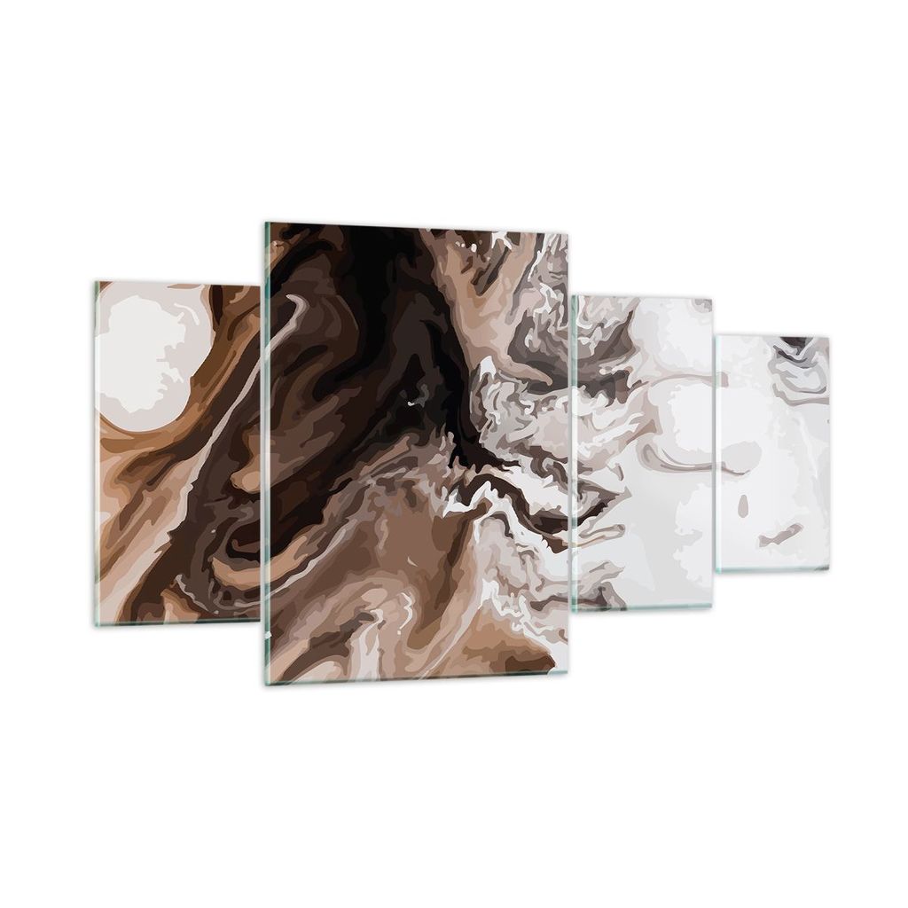 Bilder auf glas - Abstraktion modern - 160x90cm - Glasbilder - Wandbilder - Kunstdruck - zum Aufhängen bereit - Wanddekoration aus Glas - Glas Bil...