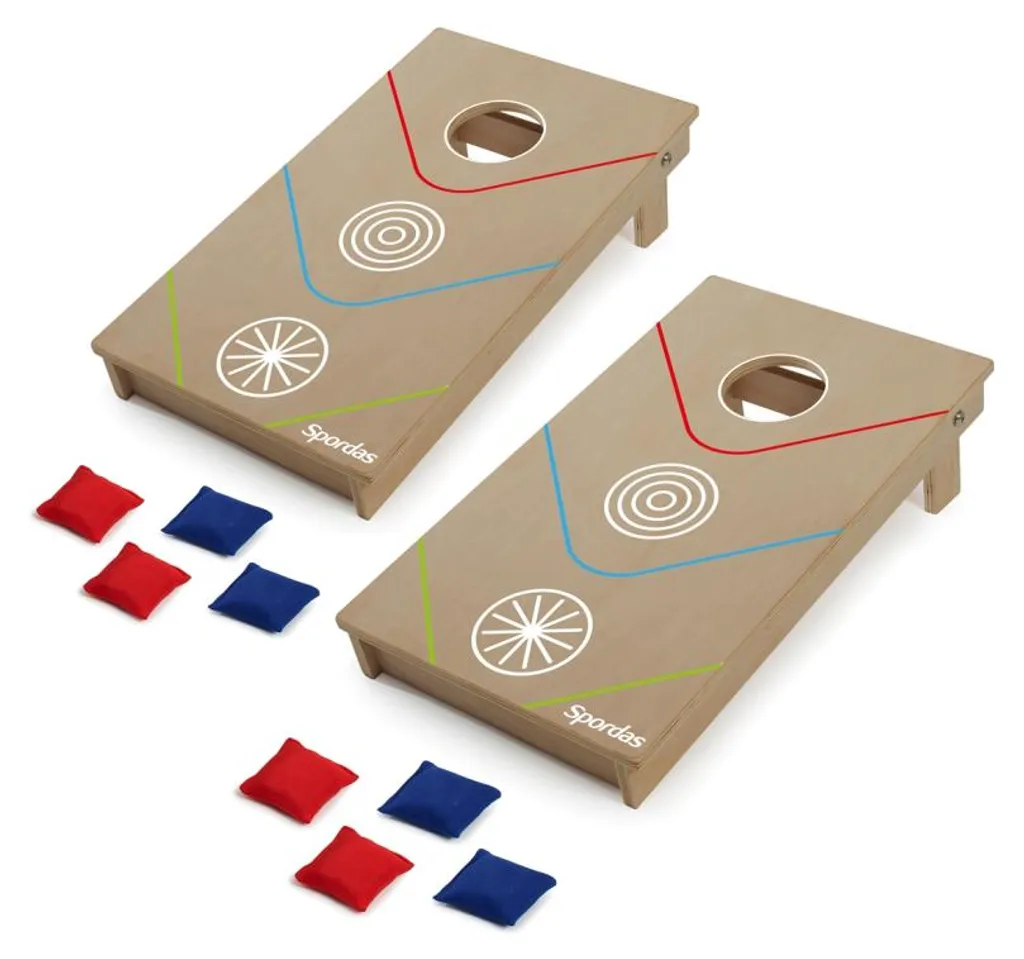 Jeu de lancer de sacs Spordas Cornhole - Kit de jeu de lancer en bois