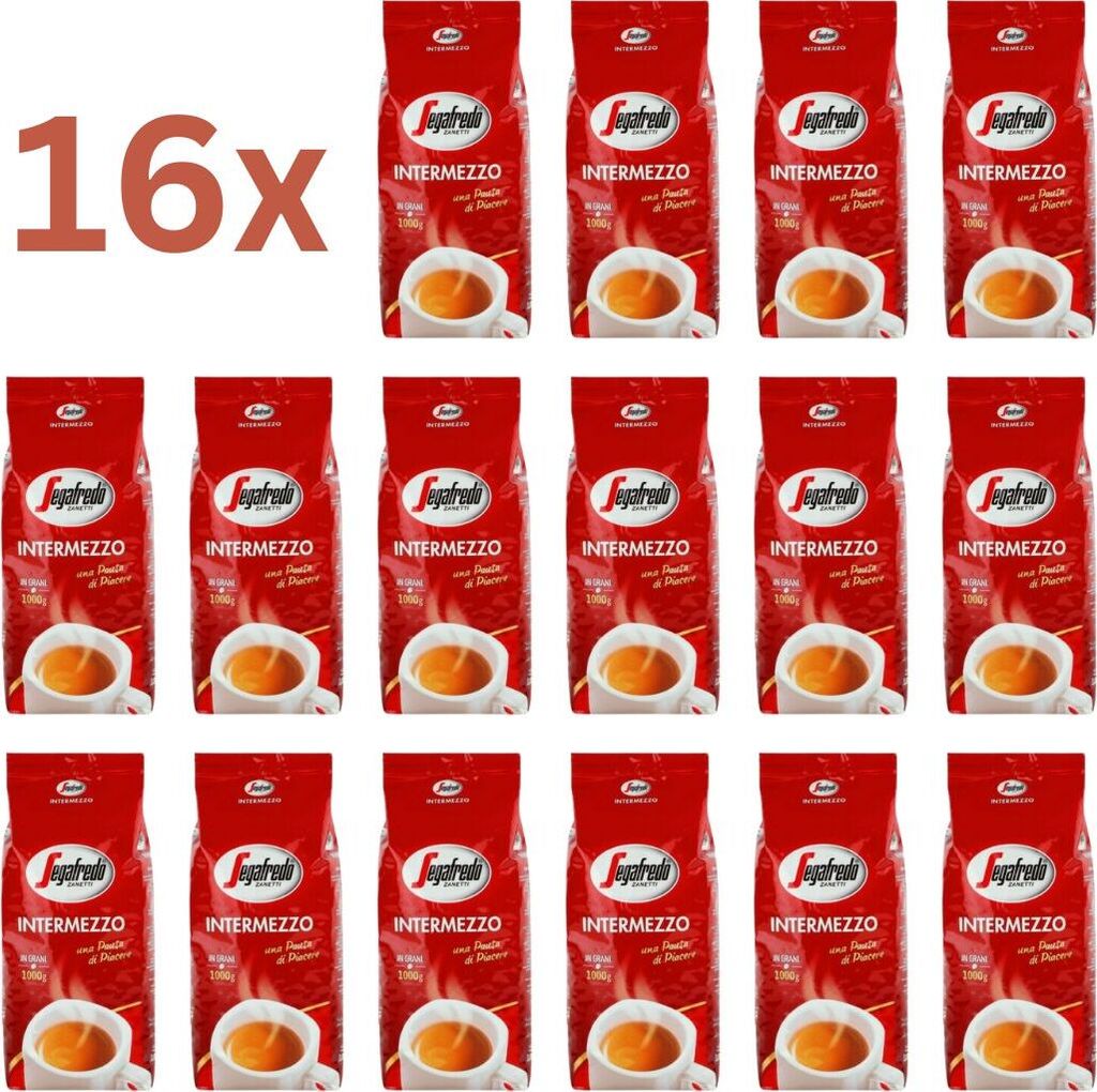 Segafredo Intermezzo 16 x 1 kg ganze Bohnen
