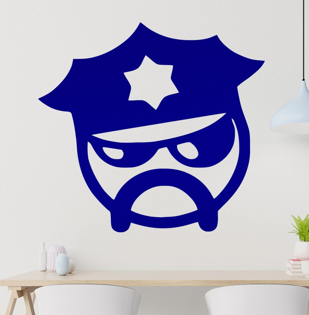 Officer Wandtattoo in 6 Größen - Wandaufkleber Wall Sticker - Dekoration, Küche, Wohnzimmer, Schlafzimmer, Badezimmer