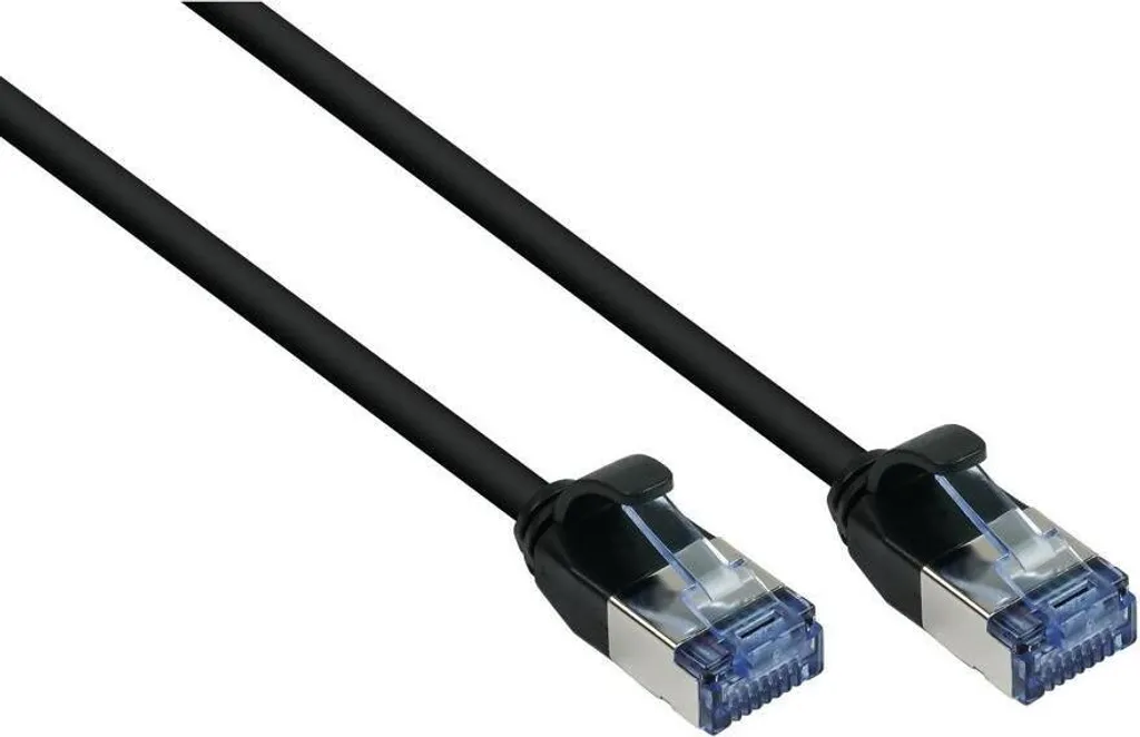 Cavo di Rete Cat6a Alcasa 8060-HS010S 1m Nero | 10Gbps S/FTP