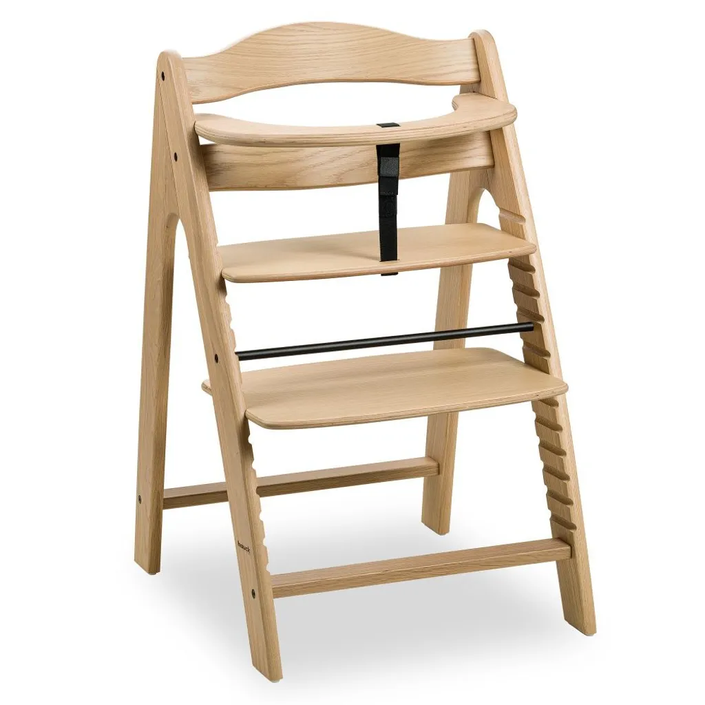 Hauck Arketa Chaise Haute Evolutive en Bois Chêne Massif Haut de Gamme