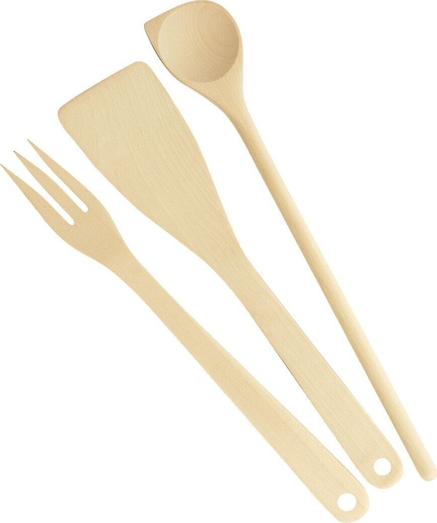 Tescoma Kochlöffel, Wender, Gabel WOODY, Set 3 St. Produktbild 