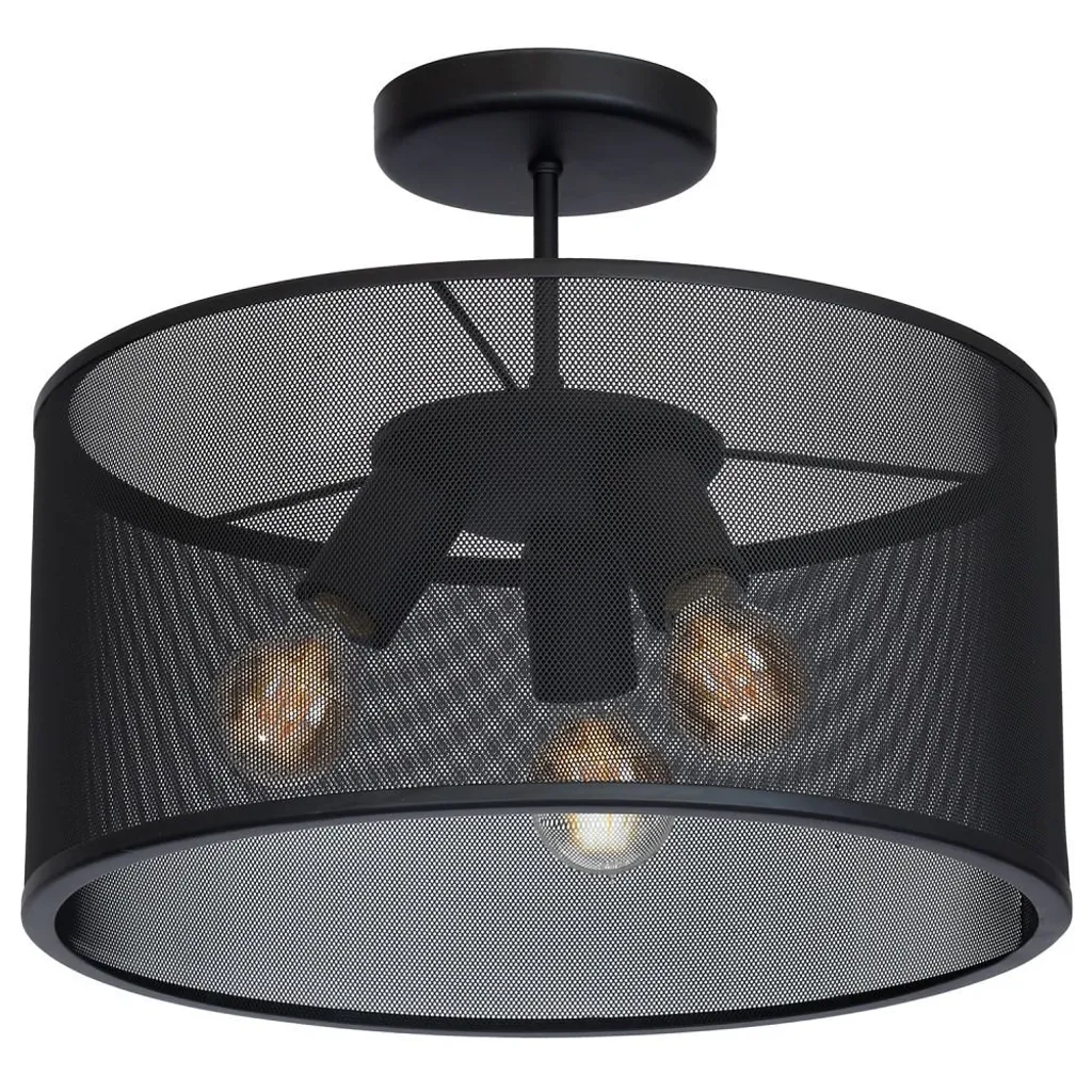 Suspension Felix Luminex noir mat 3xE27 métal 38x40x40 cm luminaire