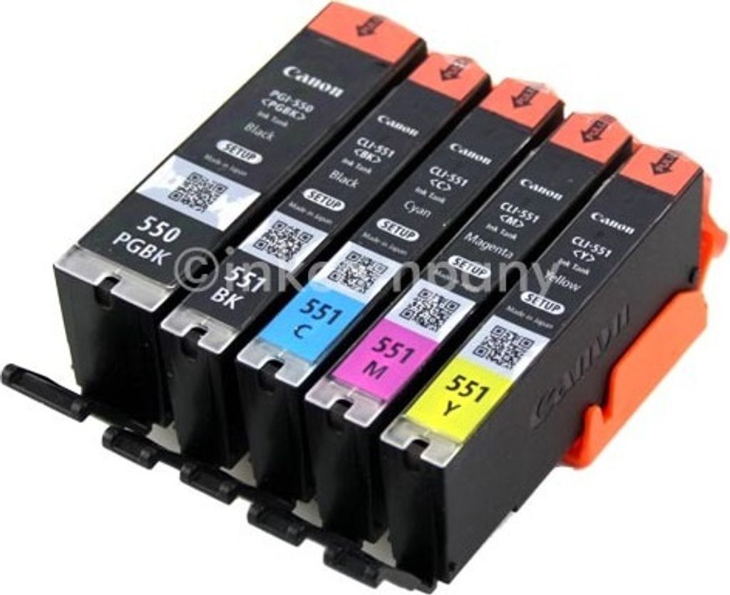 5 Canon Original Patronen PGI 550 CLI551 Set