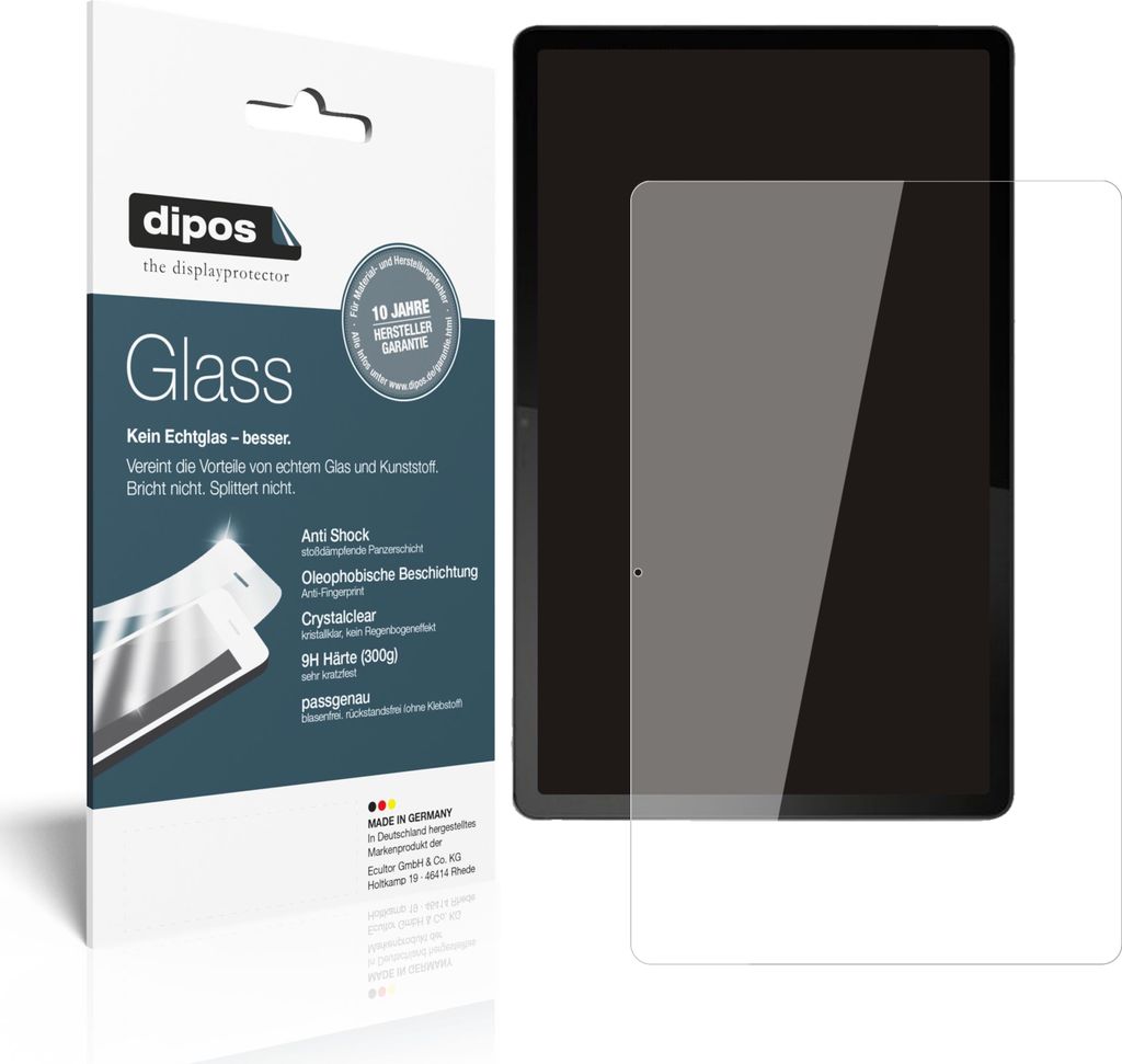 2x Schutzfolie für Lenovo Tab P11 Plus - Anti-Shock 9H Folie dipos Glass Kunststoffglas