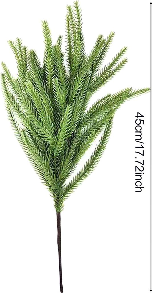 Weihnachtsgirlande, echtes Grün, Kieferngirlande, realistische künstliche Kiefernzweige für Tisch, Kaminsims, Wand, Kamin, Innendekoration