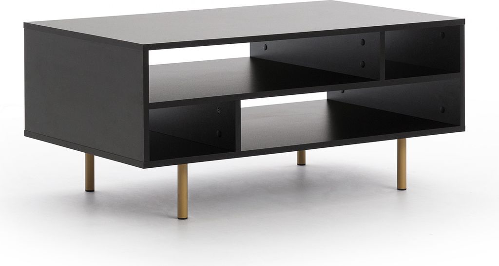 Rechteckige Couchtisch Nubia 100 x 60 mit Metallbeinen Produktbild 