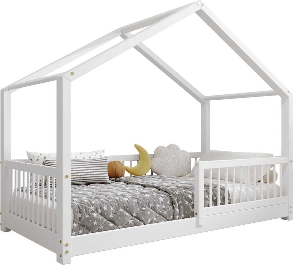 TIMBEE MURLO Dětská postel 100x200 cm Bílá s bezpečnostními Obrázek produktu 