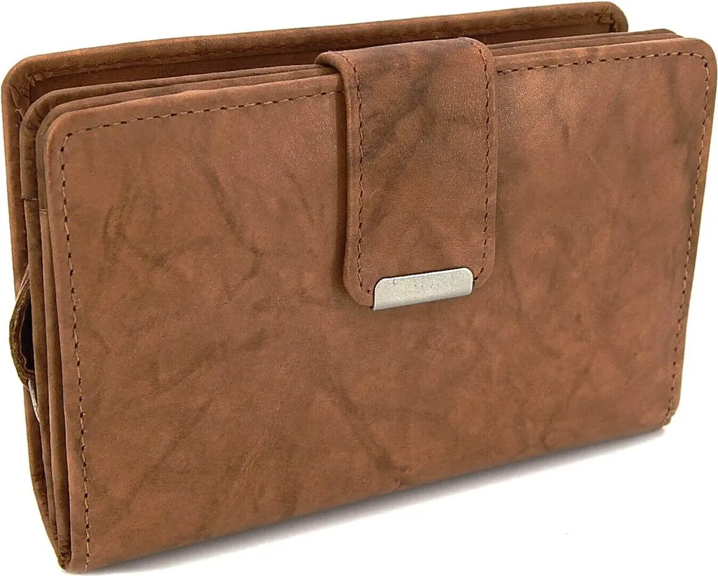 Portafoglio RFID Donna Pelle Tan - Sicurezza e Design Anti-Clonazione