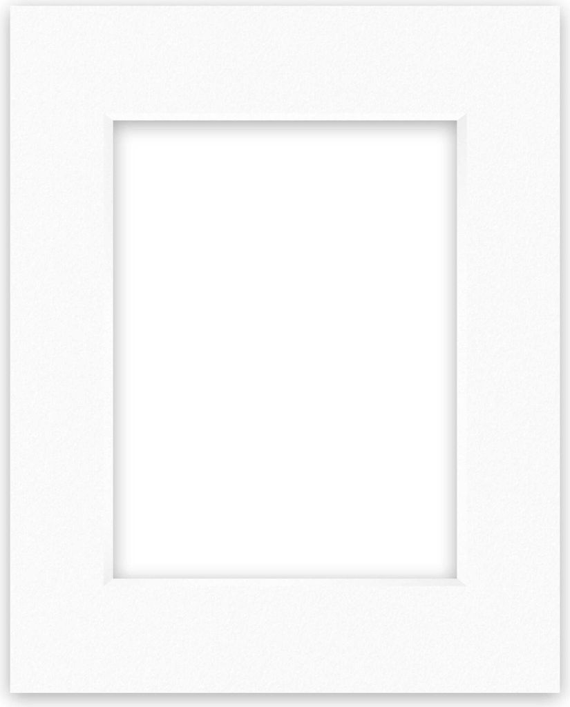 nielsen Conservation Passepartout 2,2 mm, Außenformat 24x30 cm für Bilder 15x20 cm, Reinweiß glatt