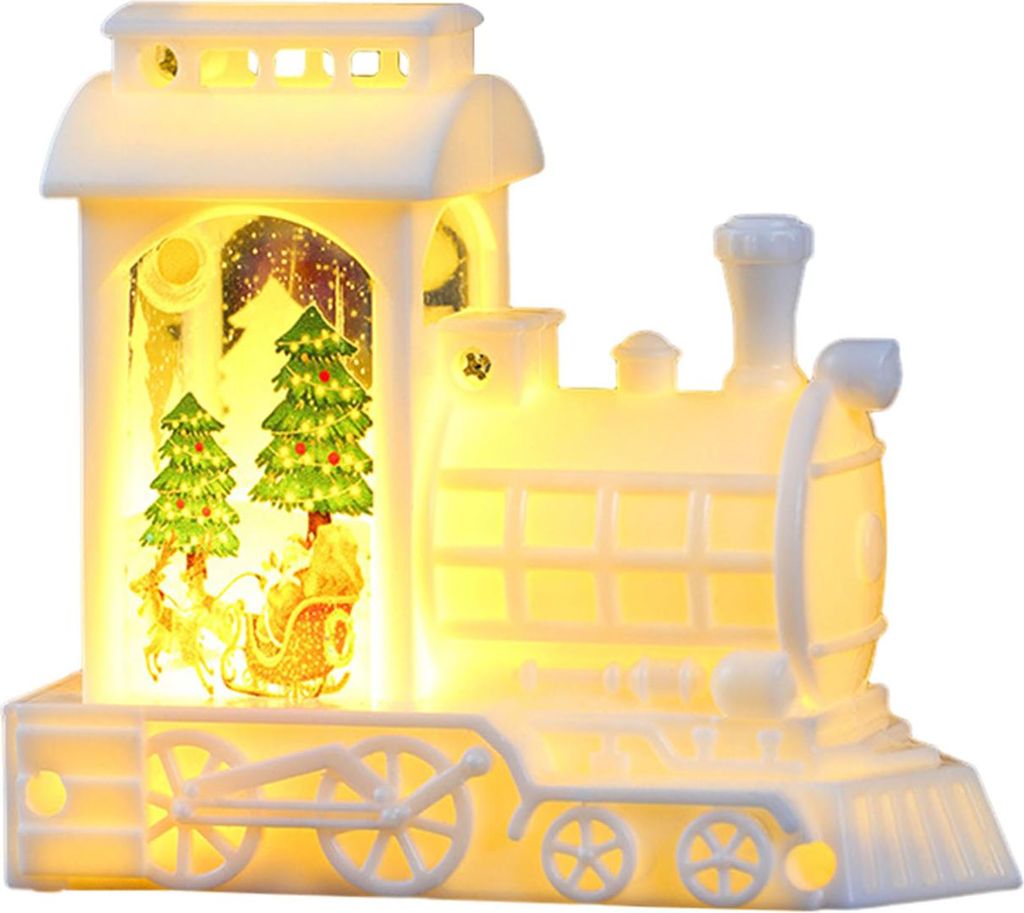 Beleuchteter Vintage-LKW als Weihnachts-Schneeball mit wirbelndem Glitzer, batteriebetrieben, LED-Wasserauto-Dekoration für die Weihnachtsdekorati...