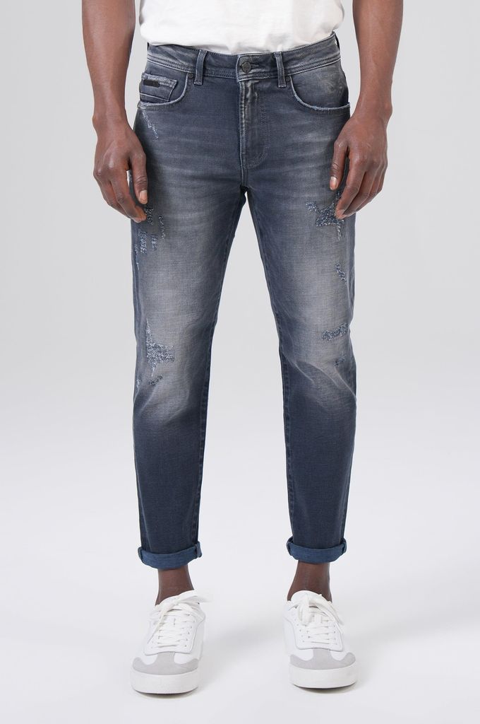 M.O.D Miracle of Denim Alf Tapered Jeans Herren Cabinet Blue Grey