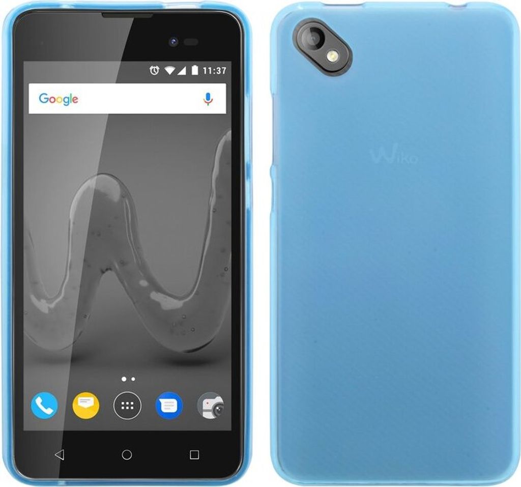 Wiko Sunny 2 Plus Handy Silikon Schutzhülle Cover Case Blau