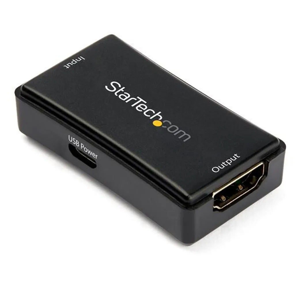 StarTech.com Amplificatore HDMI da 14 m - 4K 60Hz - Alimentazione USB - Amplificatore/Estensore di segnale HDMI - Ripetitore/Booster in linea HDMI - Estensore video HDMI attivo 4K60 - Supporto audio 7.1 (HDBOOST4K2)