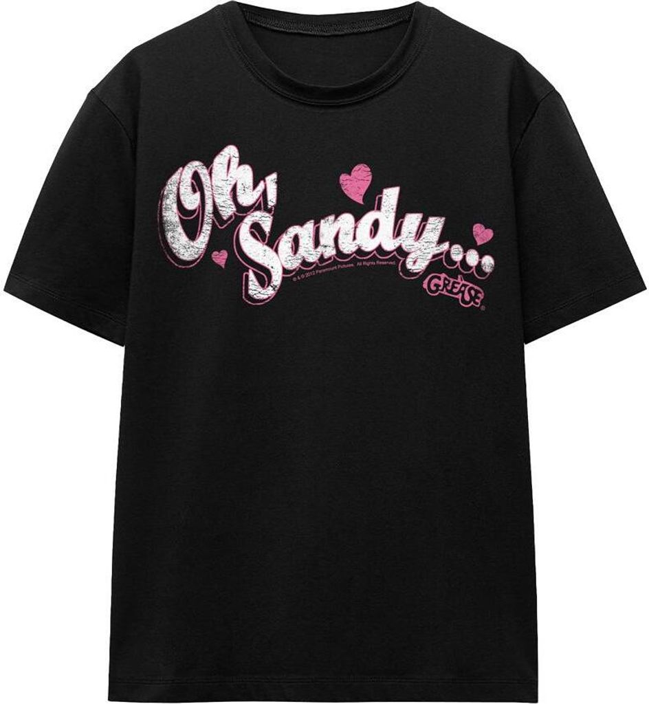 Grease - "Oh Sandy" T-Shirt für Herren/Damen Uni TV15744 (S) (Schwarz)