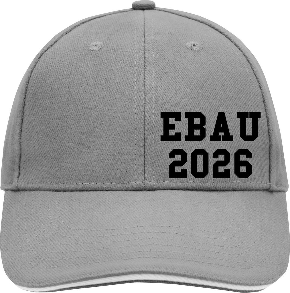 Huuraa Cappy Mütze EBAU 2026 Abschluss Spanien Dark Grey/White Baumwolle 6-Panel Kappe Geschenkidee