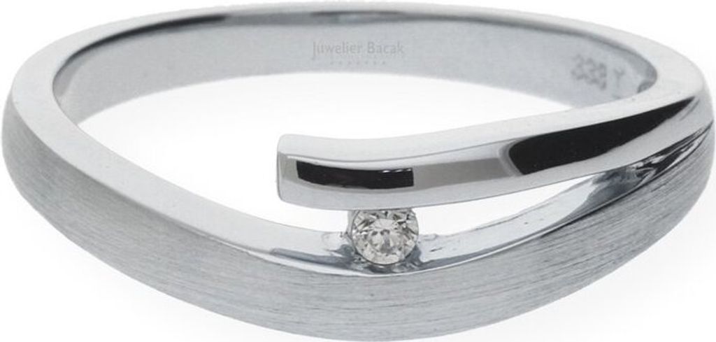 JuwelmaLux Ring 333 Weißgold mit Zirkonia JL10-07-1930 52