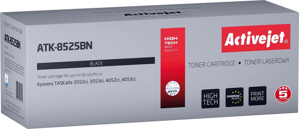 Activejet Atk-8525bn Kyocera Toner Schwarz Schwarz One Size