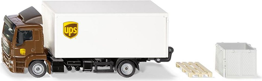 Siku 1997 MAN "UPS Logistik" camion à fourgon marron/gris Image du produit 