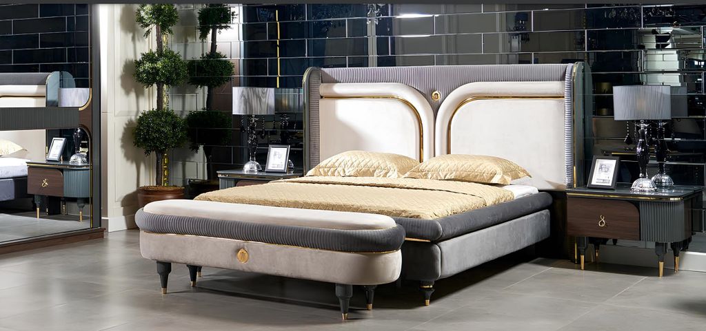 Design Luxus Hocker Polster Modern Textil Relax Beistell Sofa Italienischer Stil