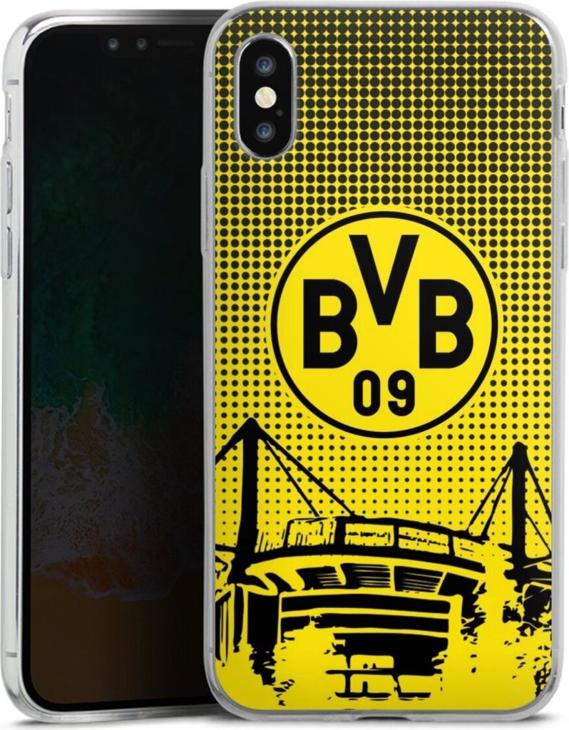 DeinDesign Slim Hülle für Apple iPhone X Silikon Case Ultra Dünn Handyhülle BVB Borussia Dortmund Stadion