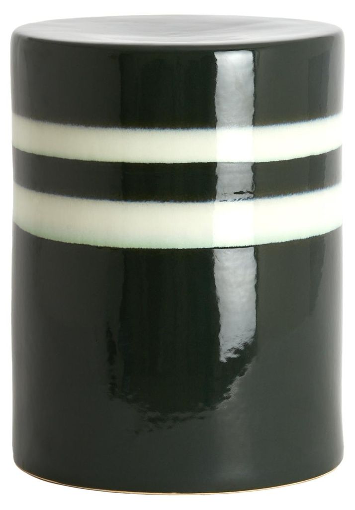 Tavolino MOOCA in Vetroceramica verde scuro-bianco – Ø33x44 Immagine del prodotto 