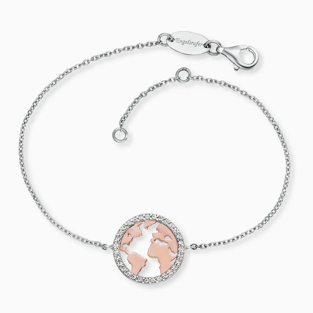 Bracciale Engelsrufer Donna Argento 925 | Con Ciondolo Croce E Chiusura Regolabile 17-20 Cm