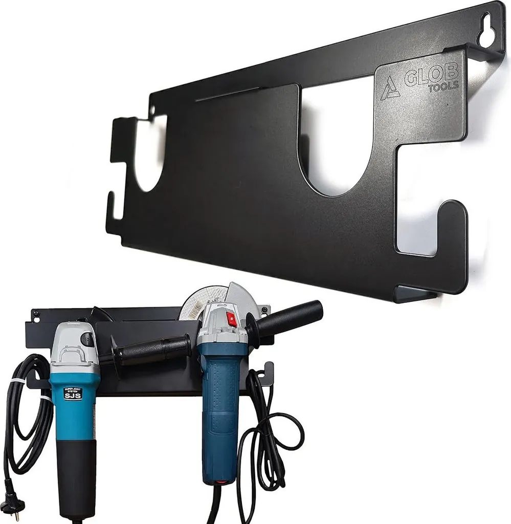 Rangement mural pour meuleuse d'angle - Support double pour établi pro - 6