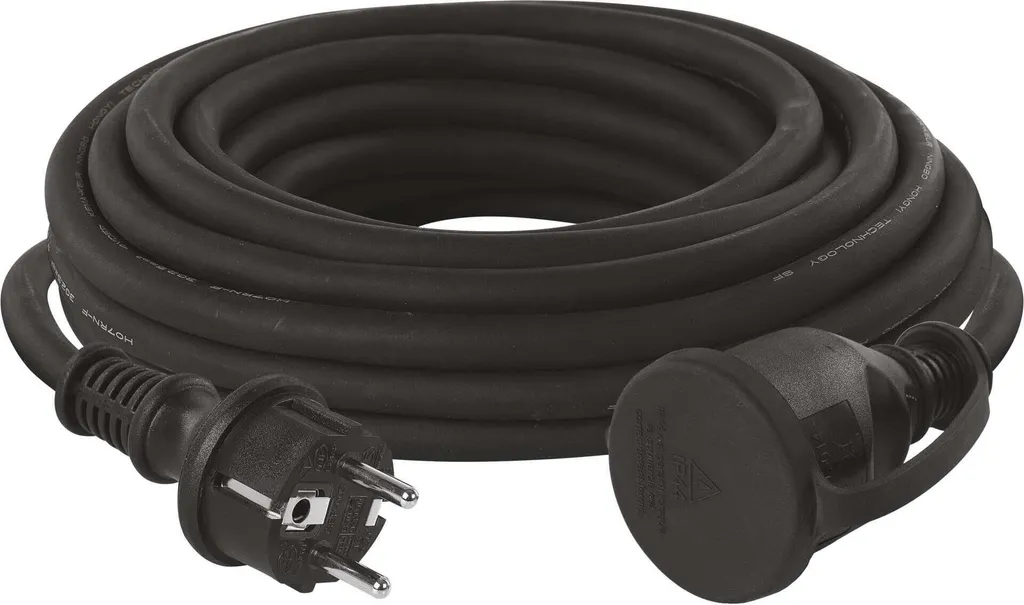 EMOS Cavo di prolunga per esterni 10 m / 1 presa / nero / gomma-neoprene / 230 V / 2,5 mm2, P01710R