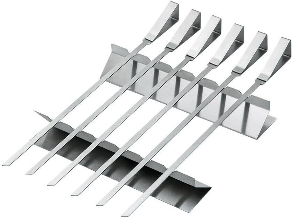 Michelino 8-tlg. Schaschlikspieße Set Grillspieße Edelstahl Spießlänge: 39cm