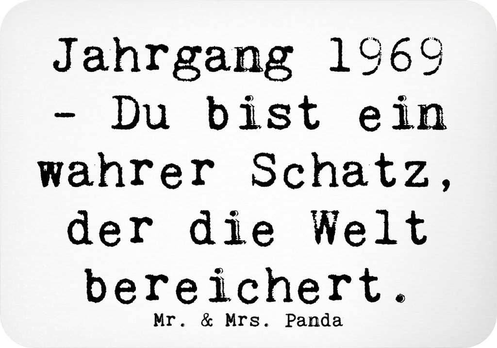 Mr. & Mrs. Panda magnet Spruch 1969 Geburtstag Schatz - Weiß - Geschenk, Glückwunsch, haftmagnet, Alter, vintage, whiteboardmagnet, Happy Birthda...