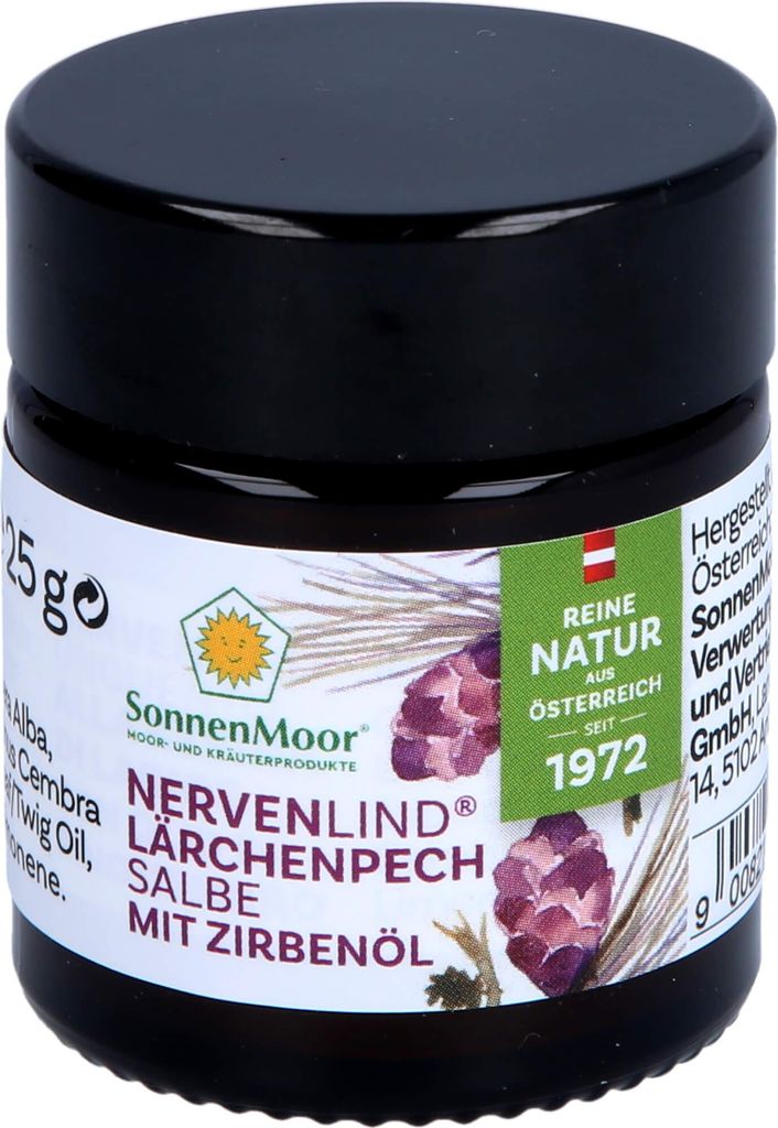SonnenMoor Nervenlind Lärchenpechsalbe mit Zirbenöl, 25 g Salbe