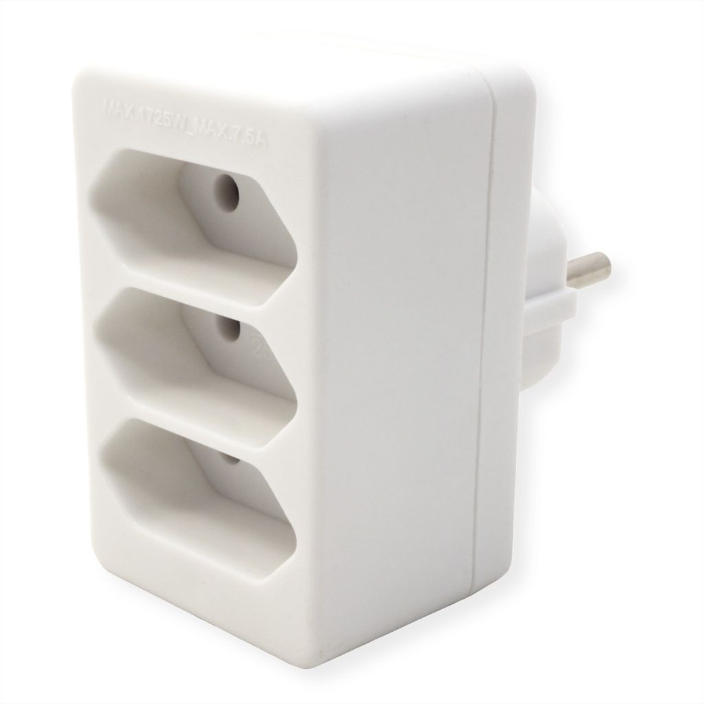 BACHMANN Multistecker 3xEuro, weiß 3x2,5A/230V Produktbild 
