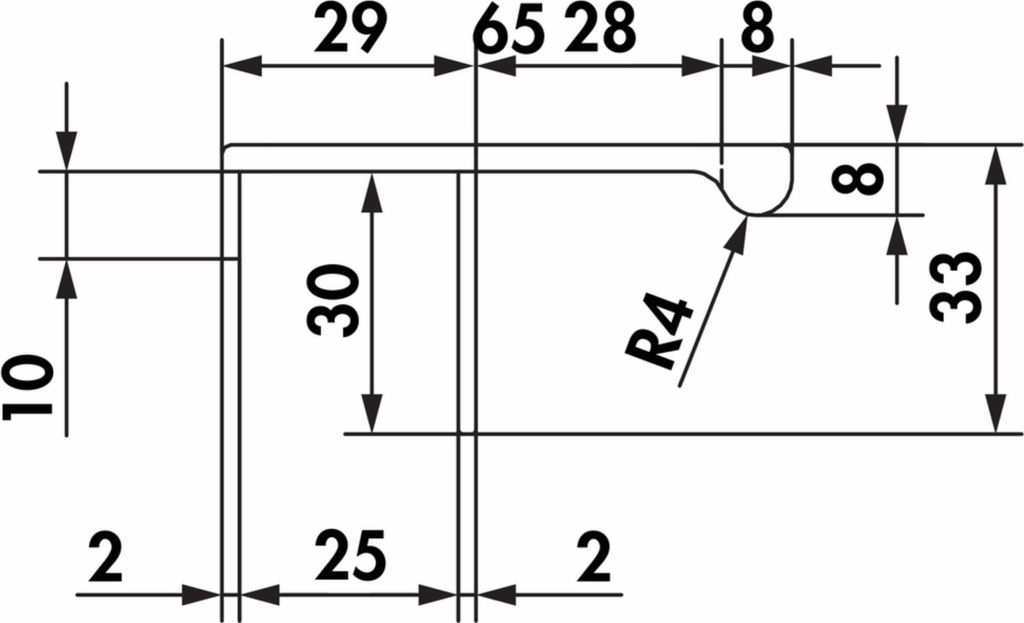 A technical drawing with dimensions for a product.