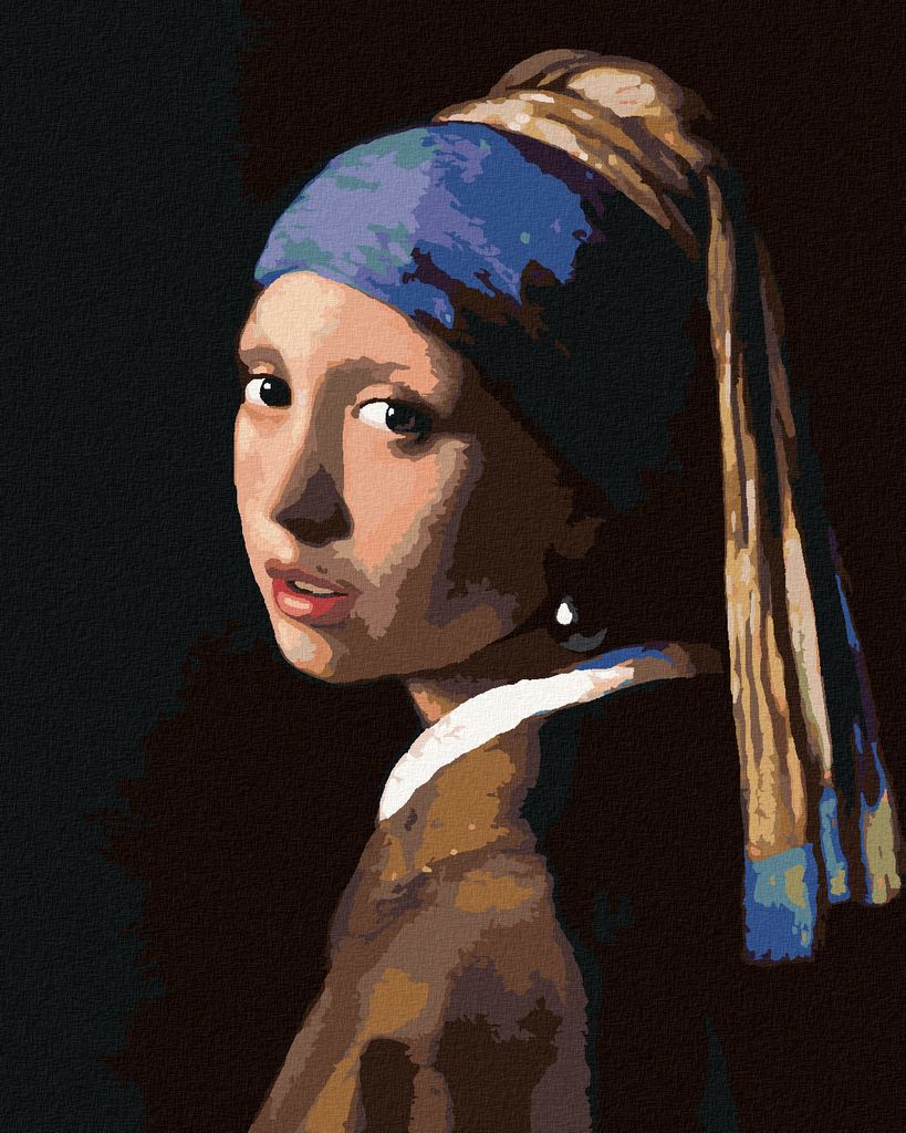 Diamondi - Diamond painting - DAS MÄDCHEN MIT DEM PERLENOHRRING (J. VERMEER), 40X50 cm, ohne Keilrahmen