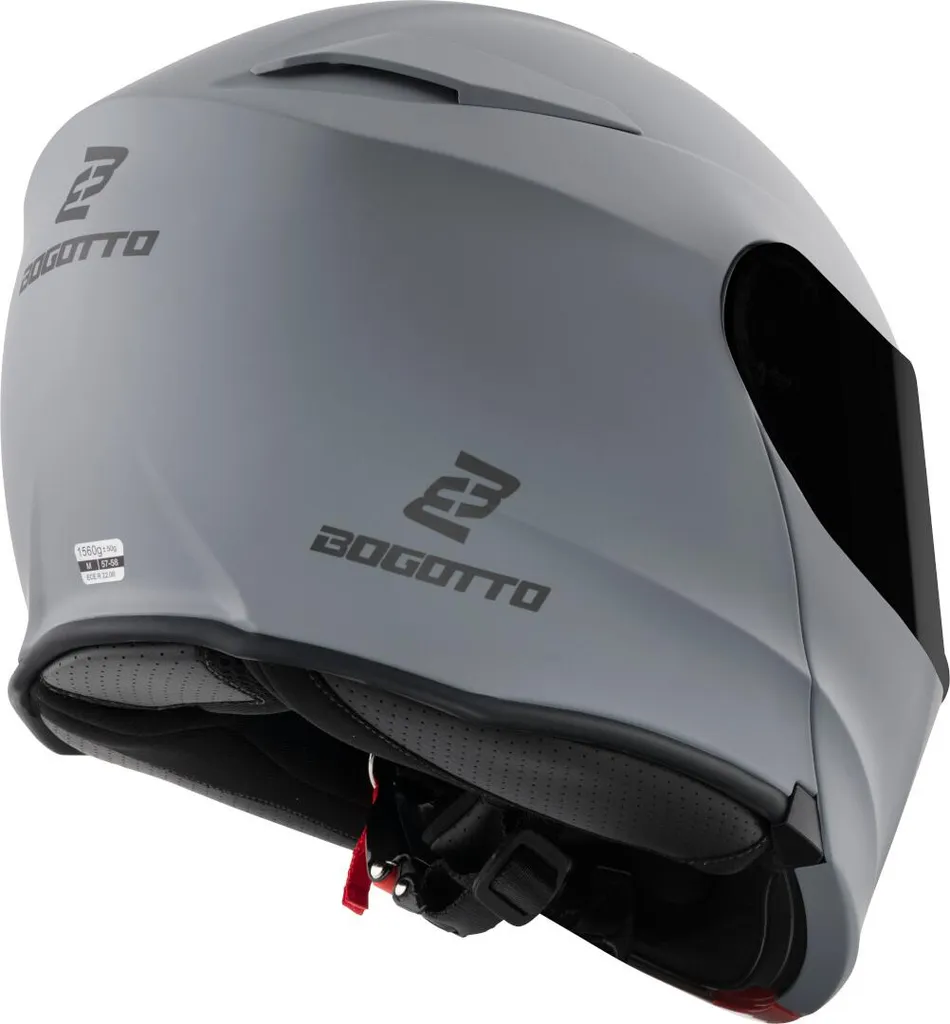 Bogotto H271 BT Bluetooth : Casque Gris Mat avec Visière et Intercom - 4